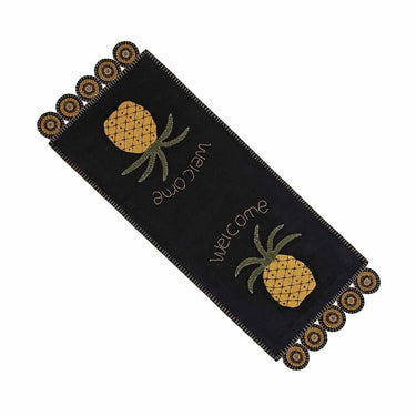 Black Pineapple Welcome Table Runner TRAR00J2 - The Fox Decor